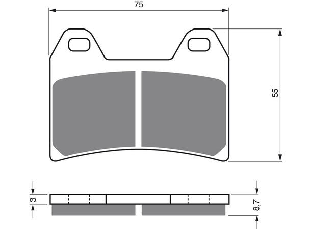 Goldfren Bremseklosser - Aprilia/Ducati+ Klosser front 